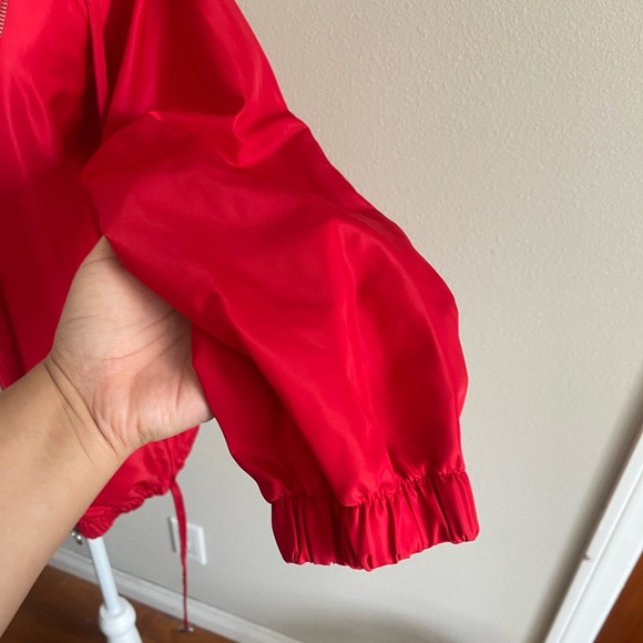 Red Women's Windbreaker Jacket Size M - Picture 3 of 6